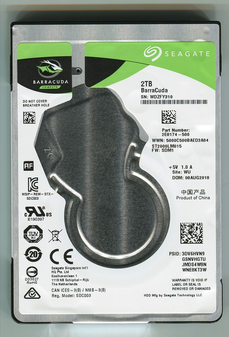 Seagate BarraCuda 2TB 3.5" HDD 7200 RPM